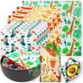 Reusable Beeswax Wrap - 9 Pack, Beeswax Wraps for Food, Eco-Friendly Beeswax Food Wrap, Organic, Sustainable, Biodegradable, Zero Waste,