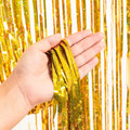 Gold Fringe Curtain Tinsel Backdrop - GREATRIL Foil Fringe Curtain Party Streamers for Prom 2026 NYE New Years Eve Birthdays Christmas Theme Party