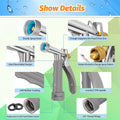 AUTOMAN Full Size Garden Hose Nozzle, High Pressure Pistol Grip Water Nozzle Sprayer with Threaded Front, Adjustable Spray Water Flow for Washing