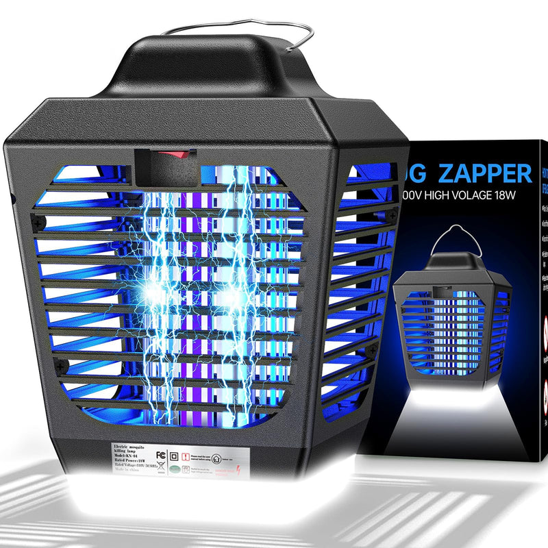 Bug Zapper Outdoor, Mosquito Zapper with LED Light, Fly Zapper Outdoor Indoor, Insect Zapper Electric Fly Traps, Plug in Mosquito Killer for Patio