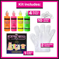 Tulip Electric Neons Tie-Dye Kit, Party Activity, Black Light Reactive Fabric Dye, Pre-mixed Green, Yellow, Orange, Pink, Easy Application &