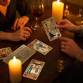 KIINO 78 Gold foil Tarot Cards with Guide Book Tarot Deck for Beginners and Professional Player with Box Tarot PVC Durable Waterproof Wrinkle