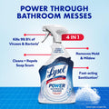 Lysol Power Foaming Bathroom Cleaner, Multipurpose Cleaner for Showers, Bathtubs, Sinks, Disinfectant Spray Kills 99.9% of Germs, Zero Bleach