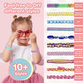Bracelet Making Kit Toys for Ages 8+ Year Old Girls Gifts Ideas, kit Birthday Gifts for Teen Girls, Arts and Crafts String Maker Tool, Portable
