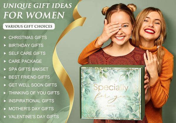 Christmas Birthday Gifts for Women Self Care Gift, Get Well Soon Gift Baskets Relaxing Spa Care Package for Women with Blanket, Unique Gift