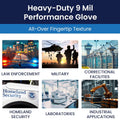 Adenna Dark Light 9 mil Nitrile Powder Free Exam Gloves (Black), Large - Box of 100 (DLG676) Large (Pack of 100)