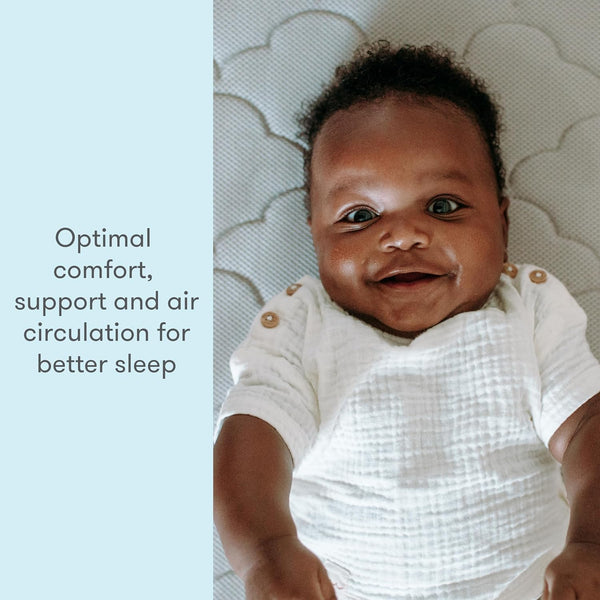 Newton Baby Waterproof Crib Mattress, Breathable & Washable - Grey