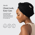 Kitsch Microfiber Hair Towel Wrap for Women - Black Black 1 Count