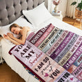 Bonus Daughter Gifts Blanket, Step Daughter Birthday Gifts from Stepmom Stepdad, Mothers Day for Stepdaughter Throw Blankets 50" x 60" Bonus