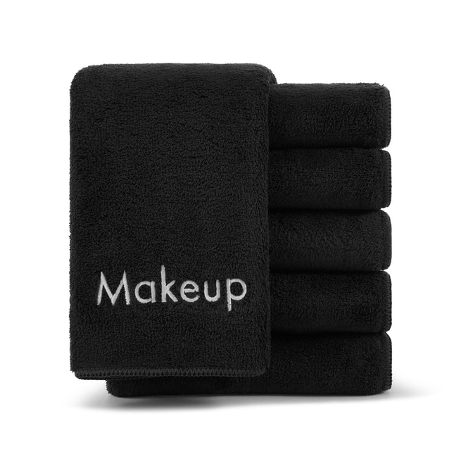 Arkwright Makeup Towels - Pack of 6 - Ultra Soft & Gentle Microfiber Coral Fleece Washcloth Face Make up Remover, Reusua