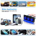 3 Gang 12V 20 Amp Toggle Rocker Switch Panel LED Breaker Waterproof Widely Fits for Auto Automotive Lights Car Marine Boat Yacht, Trailer,