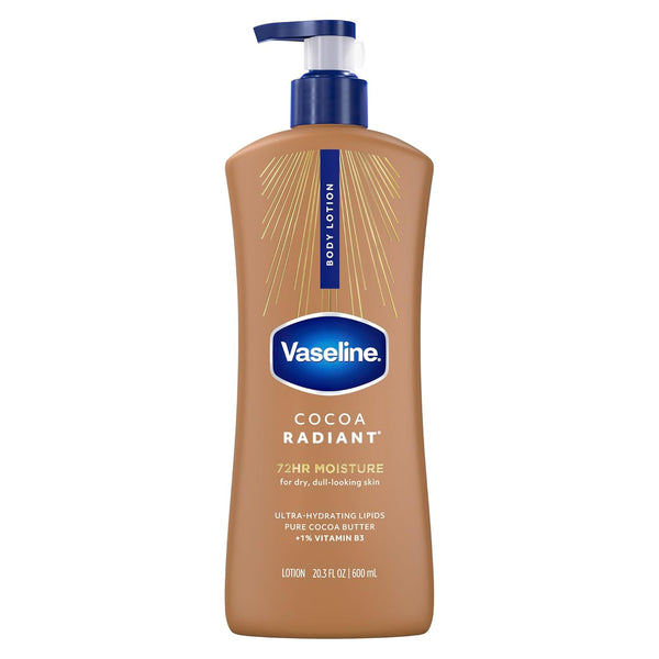Vaseline Intensive Care Body Lotion Cocoa Radiant for Dry Skin Lotion Made with Ultra-Hydrating Lipids and Pure Cocoa Butter for a Long-Lasting,