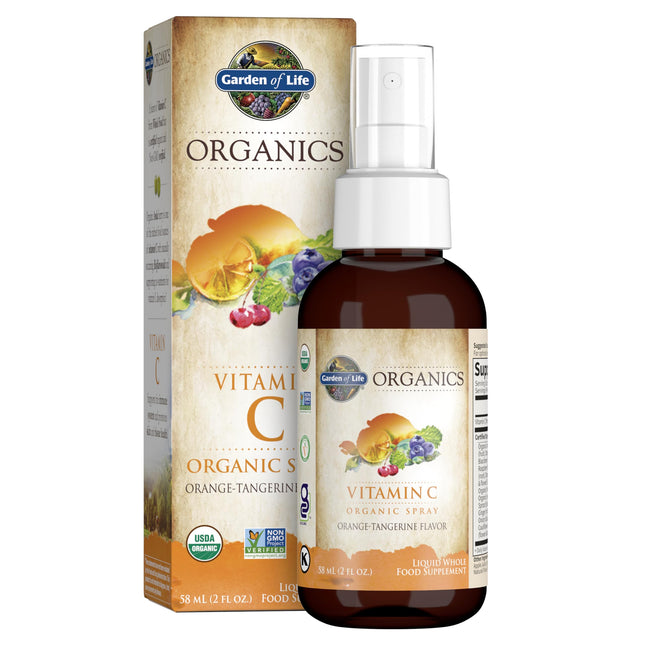 Garden of Life Organics Vitamin C Spray for Kids and Adults - Orange Tangerine, 