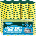 HOMEXCEL Heavy Duty Scrub Sponges Kitchen 60 Count, Extra-Large Sponges for Cleaning Kitchen and Household, Dish Scrubber for Washing Dishes, Pots