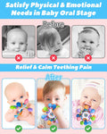 Baby Teething Toys for 0-6 6-12 Months Ages 0-2, Tummy Time Montessori Toys for Babies 0 3 6 9 12 18 Months, Newborn Infant Sensory Toys, Baby