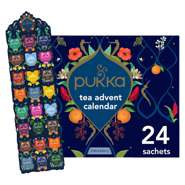 Pukka Christmas Tea Sampler, Selection of 24 Delightful Black & Green Tea Infusi