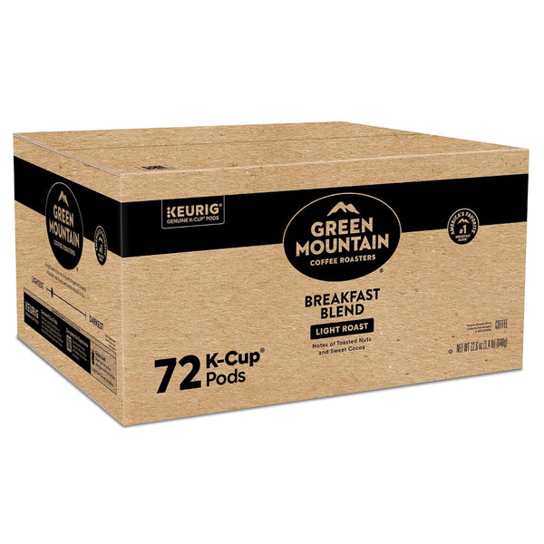 Green Mountain Coffee Roasters Breakfast Blend, Single-Serve Keurig K-Cup Pods, Light Roast Coffee Pods, 72 Count Breakfast Blend 72 Count (Pack of 1)