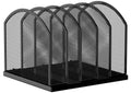 Gawerk 5-Section Vertical Desktop Organizer, 5-Section Mesh File Folder Stand Sorter for Office Home Classroom Organization Black 1 Pack 5-Section