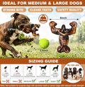 MOXIKIA Heavy Duty Dog Chew Toy for Aggressive Chewers, Medium Large Breed | Durable Bacon Flavored Bone, Tough Nylon, Keep Busy