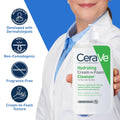 Cerave Hydrating Cream to Foam Cleanser, Makeup Remover Face Wash for Dry Skin, Foaming Facial Cleanser with Hyaluronic Acid, Normal to Dry Skin,