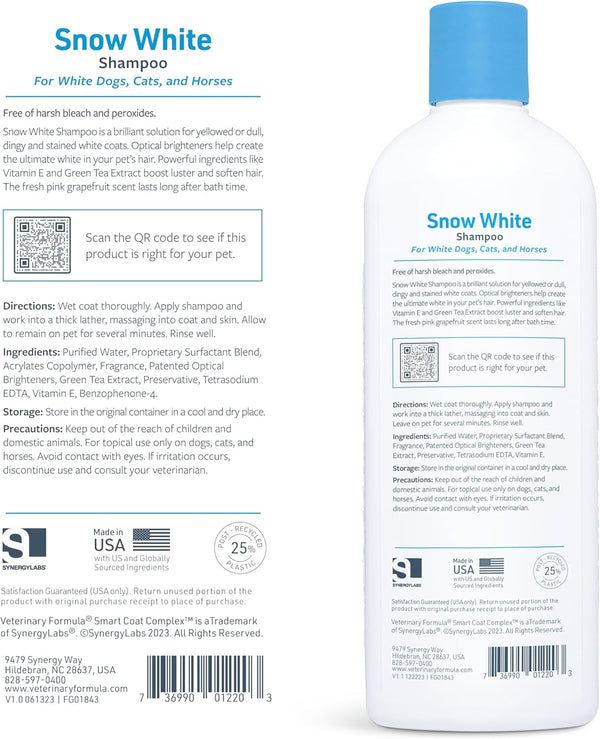 Veterinary Formula Smart Coat Whitening & Stain Remover Pet Shampoo, 17oz 17 oz Shampoo