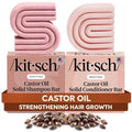 Kitsch Tea Tree Solid Shampoo & Coconut Oil Conditioner Bar, Shampoo and Conditioner Set for Clarifying Grease & Deep Moisturizing, Natural