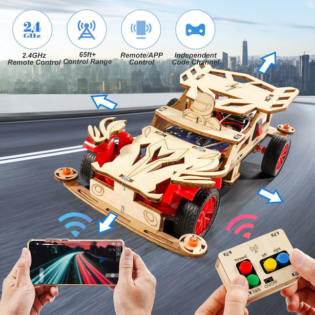STEM Kits for Kids Ages 8-10, Remote Control Car Model Building Kit for Boys 8-1
