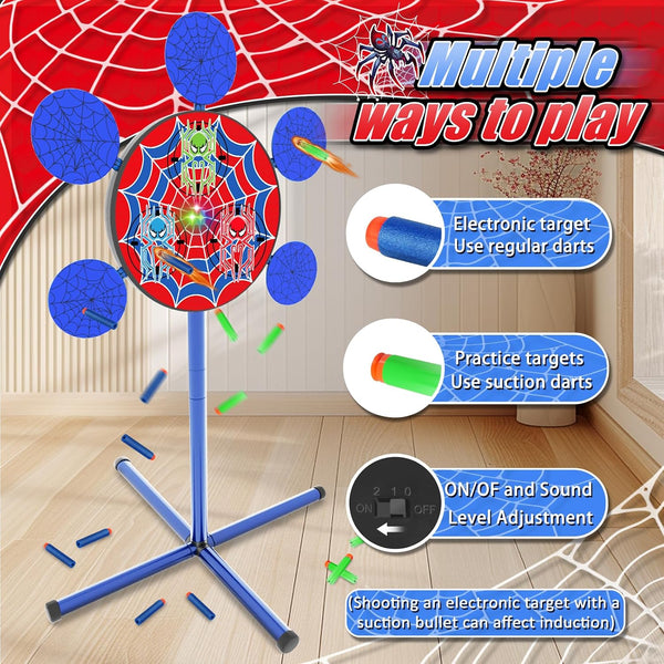 Shooting Games Toys for Nerf Gun Party, Shooting Targets with Toy Guns 10 Foam Darts Kids Outdoor Indoor Toys for Birthday Easter Xmas Gifts for 4