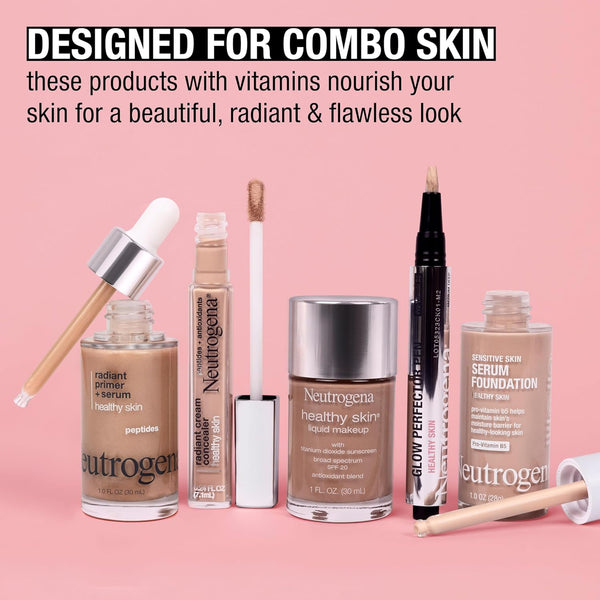 Neutrogena Healthy Skin Glow Perfector Pen, Lightweight Brightening Concealer Pen with Pro-Vitamin B5 & Vitamin E to Brighten Darkness & Dullness