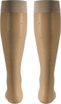 Truform Sheer Compression Stockings, 15-20 mmHg, Women's Knee High Length, Dot Pattern, Nude, Medium Nude Medium (1 Pair) Dot Pattern