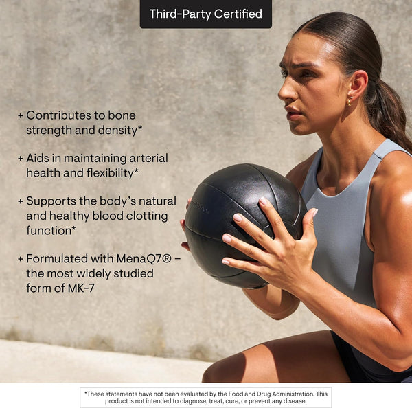THORNE Vitamin K (Formerly 3-K Complete) - Vitamins K1 and K2 (As MK-4 and MK-7) - Supports Strong Bones* - 60 Capsules