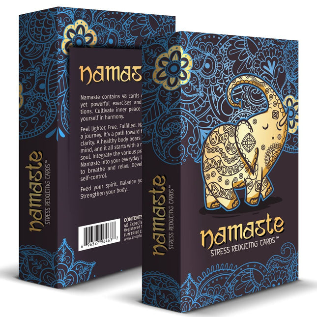 Namaste Stress Reducing Cards - Self Care Cards, Anxiety and Stress Relief Gifts