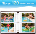 30 Pack 5x7 Photo Album Refill Pages for 3 Ring Binder,Ultra-Clear Photo Sleeves Holding 120 Pictures, Double-Sided 2 Pockets Photo Pages, Photo