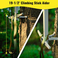 Climbing Sticks, 17” Lightweight Aluminium Hunting Climbing Sticks w/Silent Design, Tree Stand Sticks w/Pivoting V-Brackets & 20” Rope Aiders,