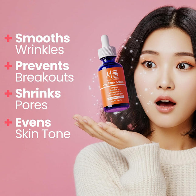 Seoulceuticals Large 2Oz Korean 20% Vitamin C Hyaluronic Acid Serum + CE Ferulic