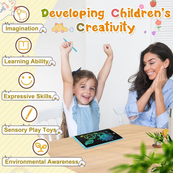 2 Pack LCD Writing Tablet, Electronic Drawing Writing Board, Erasable Drawing Doodle Board, Doodle Pad Toys for Kids Adults Learning & Education,