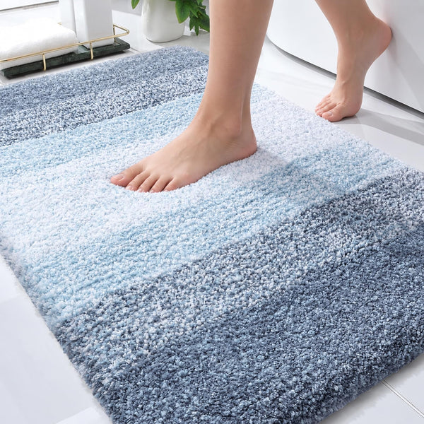 OLANLY Bathroom Rug Mat 30X20, Extra Soft and Absorbent Microfiber Bath Rugs, Non-Slip Plush Shaggy Bath Carpet, Machine Wash Dry, Bath Mats for