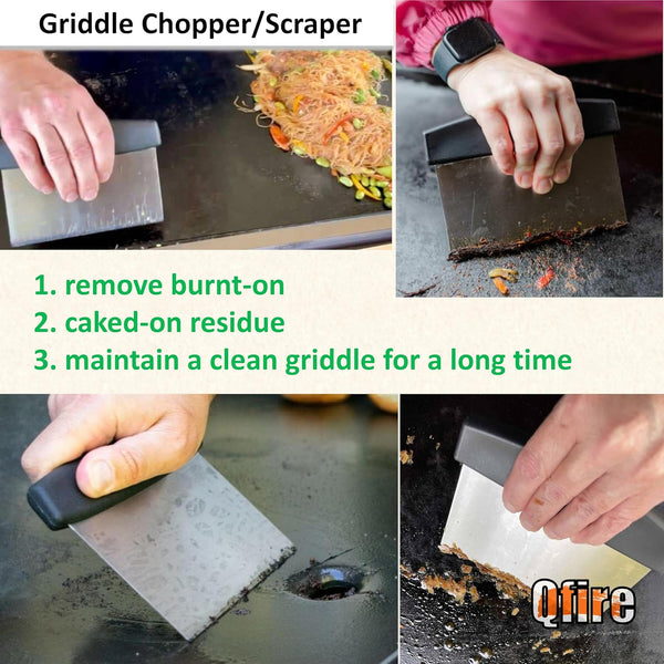 Replacement Griddle Scraper for Blackstone Scraper/Camp Chef/Member'S Mark, Heavy Duty Flat Top Grill Scraper for Traeger Flatrock/Cuisinart