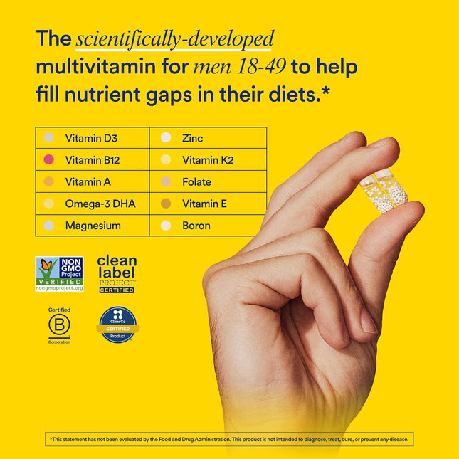 Ritual Multivitamin for Men 18+ with Zinc, Vitamin a and D3 for Immune Function 