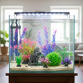 Ameliade Aquarium Artificial Plastic Plants Decorations and Rock Cave Decor Set Goldfish Betta Fish Tank Accessories Small Large Fish Bowl