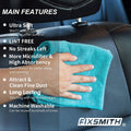 FIXSMITH Microfiber Cleaning Cloth - Pack of 50, Microfiber Towels for Cars 16 x 12 in, Highly Absorbent Cleaning Rags, Lint-Free, Streak-Free