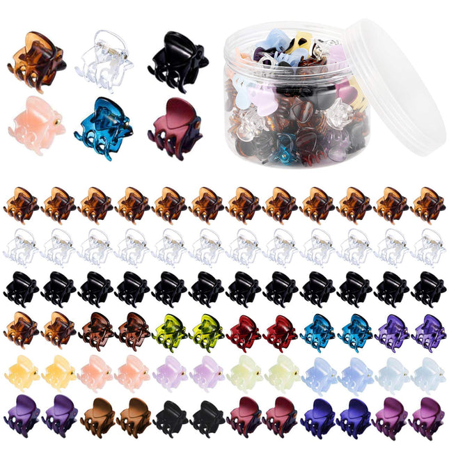 Mini Hair Claw Clips for Girls and Women, Funtopia 72 Pcs Small Hair Clips Pins 