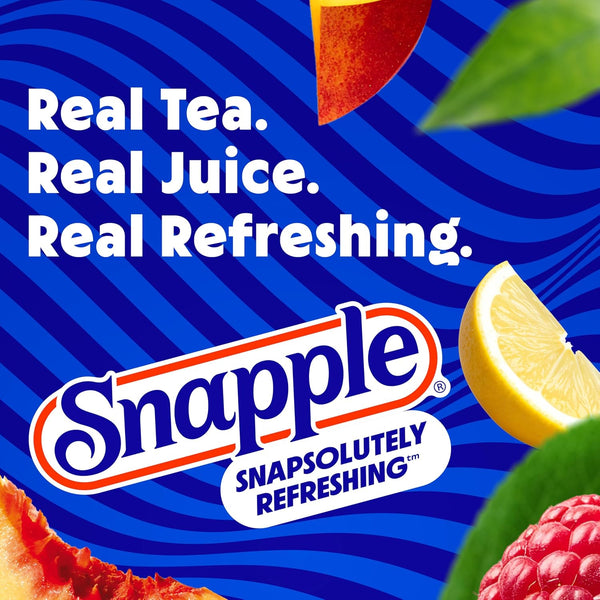 Snapple Zero Sugar Raspberry Tea, 16 fl oz recycled plastic bottle, Pack of 12 Zero Sugar Raspberry 16 Fl Oz (Pack of 12)