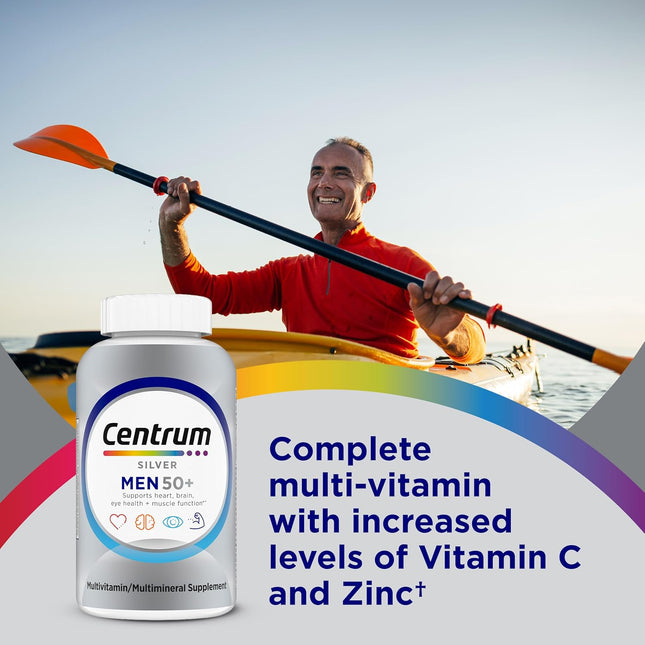 Centrum Silver Men'S 50+ Multivitamin with Vitamin D3, B-Vitamins, Zinc for Memo