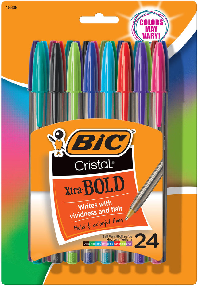 BIC Cristal Xtra Bold Ballpoint Pens, Bold Point (1.6Mm) for Vivid and Dramatic 