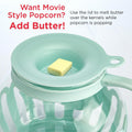 Ecolution Patented Micro-Pop Microwave Popcorn Popper with Temperature Safe Glass, 3-in-1 Lid Measures Kernels and Melts Butter, Made Without BPA,