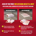 Catchmaster Extra Sticky Insect & Mouse Traps 60-Count, 5.3"x8" Glue Boards for Mice & Insects, Ultra Sticky Rat & MouseTraps Indoor for Home Use