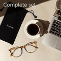 Gaoye Blue Light Blocking Glasses, Retro Round Eyewear Frame Anti Eyestrain Computer Glasses for Women Men (Tea Leopard/Transparent Lens) Tea