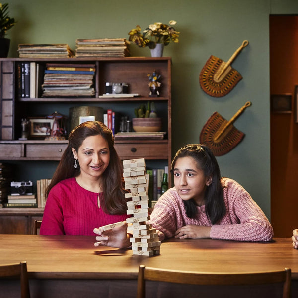 Jenga Game | the Original Wood Block Game with Genuine Hardwood Blocks | Stacking Tower Game | Ages 6+ | 1 or More Players | Party Games for Kids