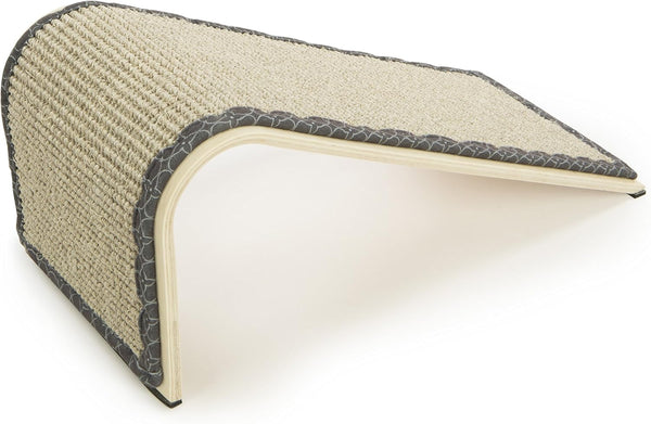 SmartyKat Sisal Angle Ramp Cat Scratcher, Natural Woven Sisal Surface & Stable Wooden Structure with Organic Catnip Angle Scratcher - Sisal One Size